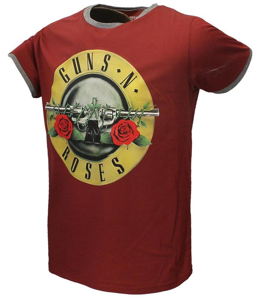 Guns N' Roses Logo Ringer T-Shirt Rot - XXL