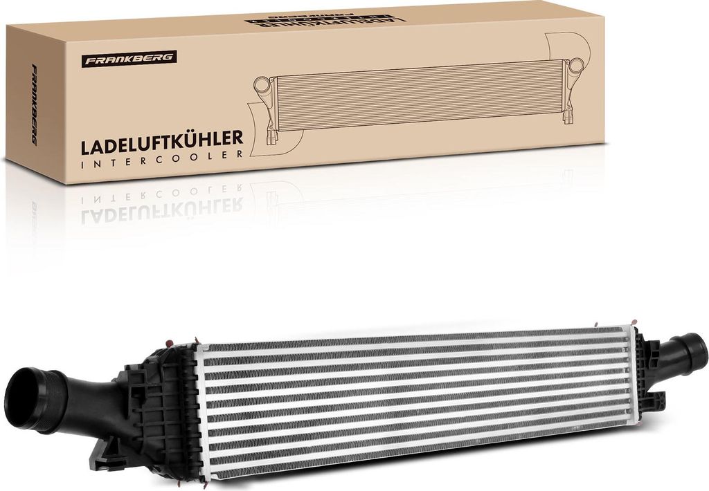 Frankberg 1x Ladeluftkühler Turbokühler für Audi A4 8K A5 8T 8F A6 4G Q5 8R Porsche Macan 1.8L-3.0L Bj ab 2007