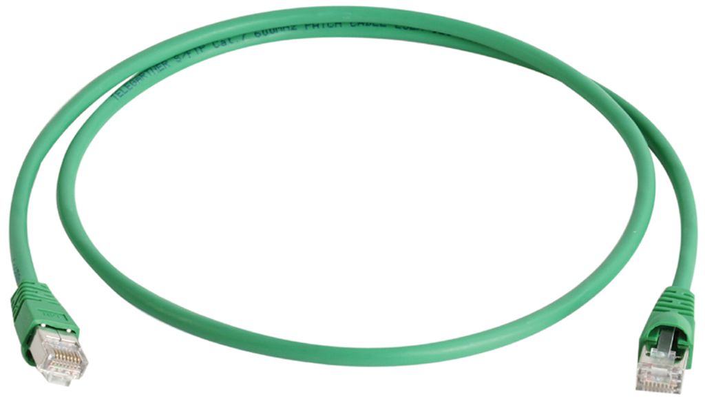 Telegärtner Patchkabel Kat.6A (tief) S/FTP 1,5 m grün