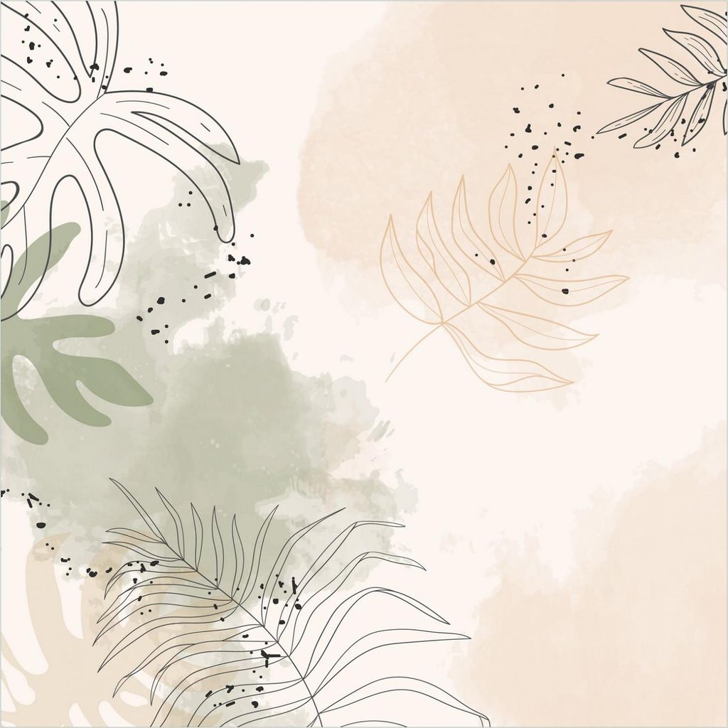 Wallario Sticker / Aufkleber für Kühlschrank / Geschirrspüler / Küchenschränke, selbstklebende Folie - 60 x 60 cm, Motiv: Botanisches Aquarell