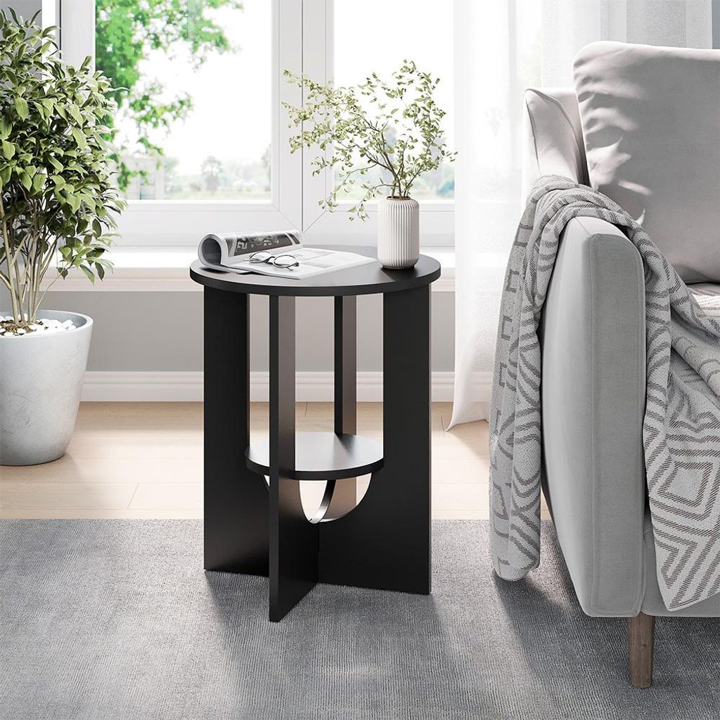Vicco Couchtisch Vareo, 40 x 40 cm, Schwarz