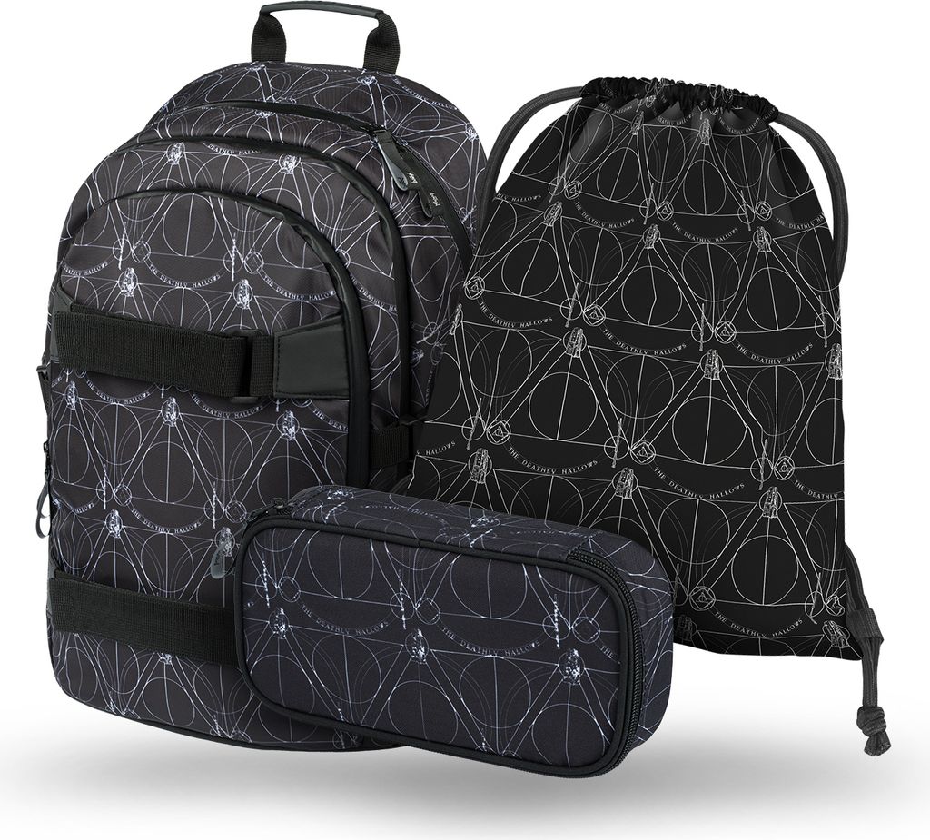 BAAGL Skate Harry Potter Deathly Hallows Rucksack-Set 3tlg: Produktbild 1
