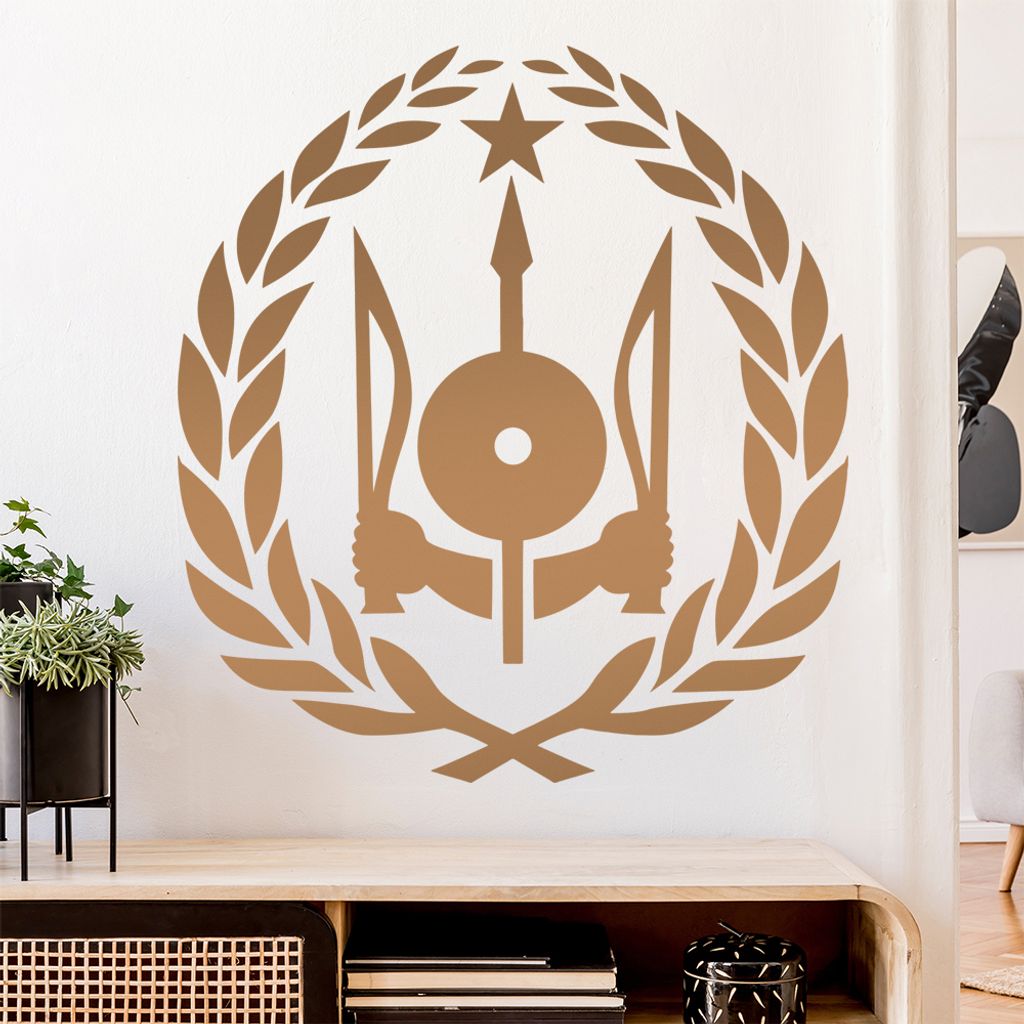 Dschibuti Wappen Wandtattoo Wandaufkleber Wall Sticker - Dekoration, Küche, Wohnzimmer, Schlafzimmer, Badezimmer