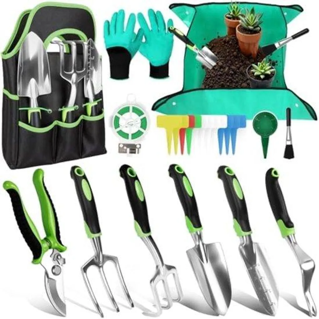 Kit jardinage anti-fatigue avec panier pour organiser vos 6 outils
