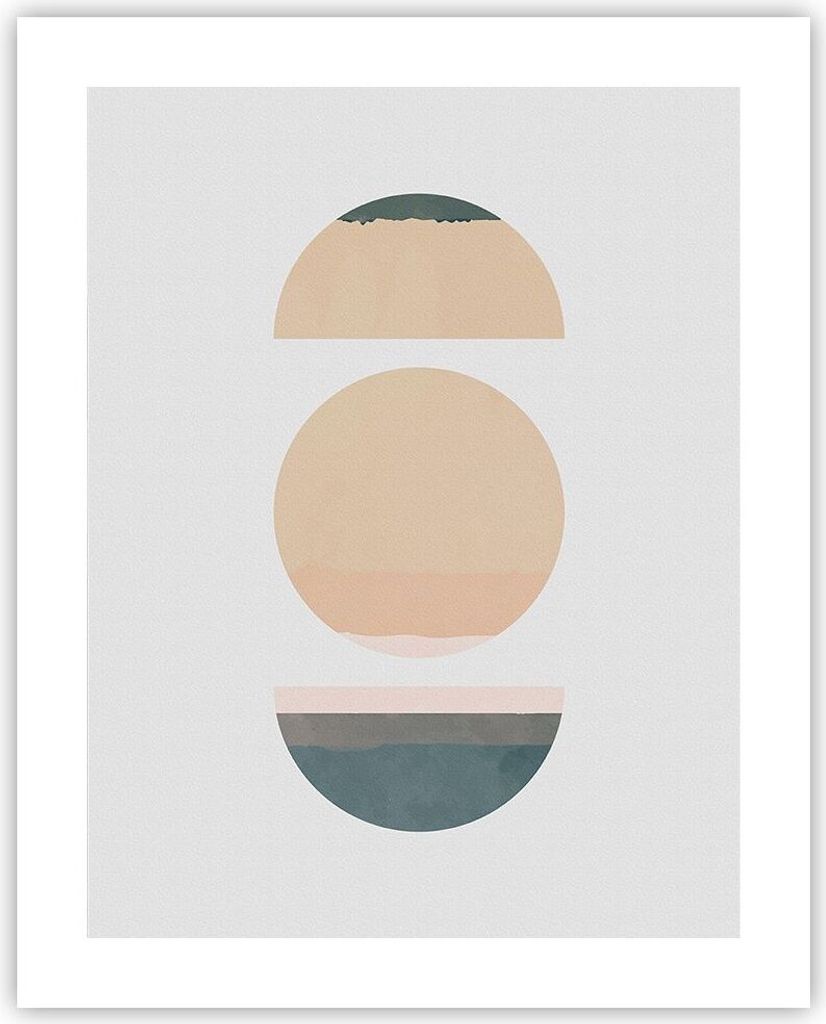 Poster - Poster ohne Rahmen - Abstraktion Rad Halbkreis - 40x50 cm - Wand Bild - Wanddeko - Wandbilder - Kunstposter - Wandposter - Bilder - Kunstd...