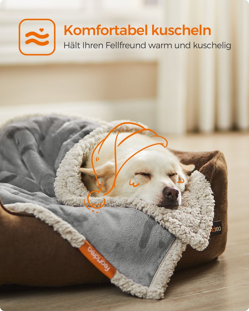 FEANDREA M Wasserdichte Hundedecke, Sherpa TPU-Folie Produktbild 