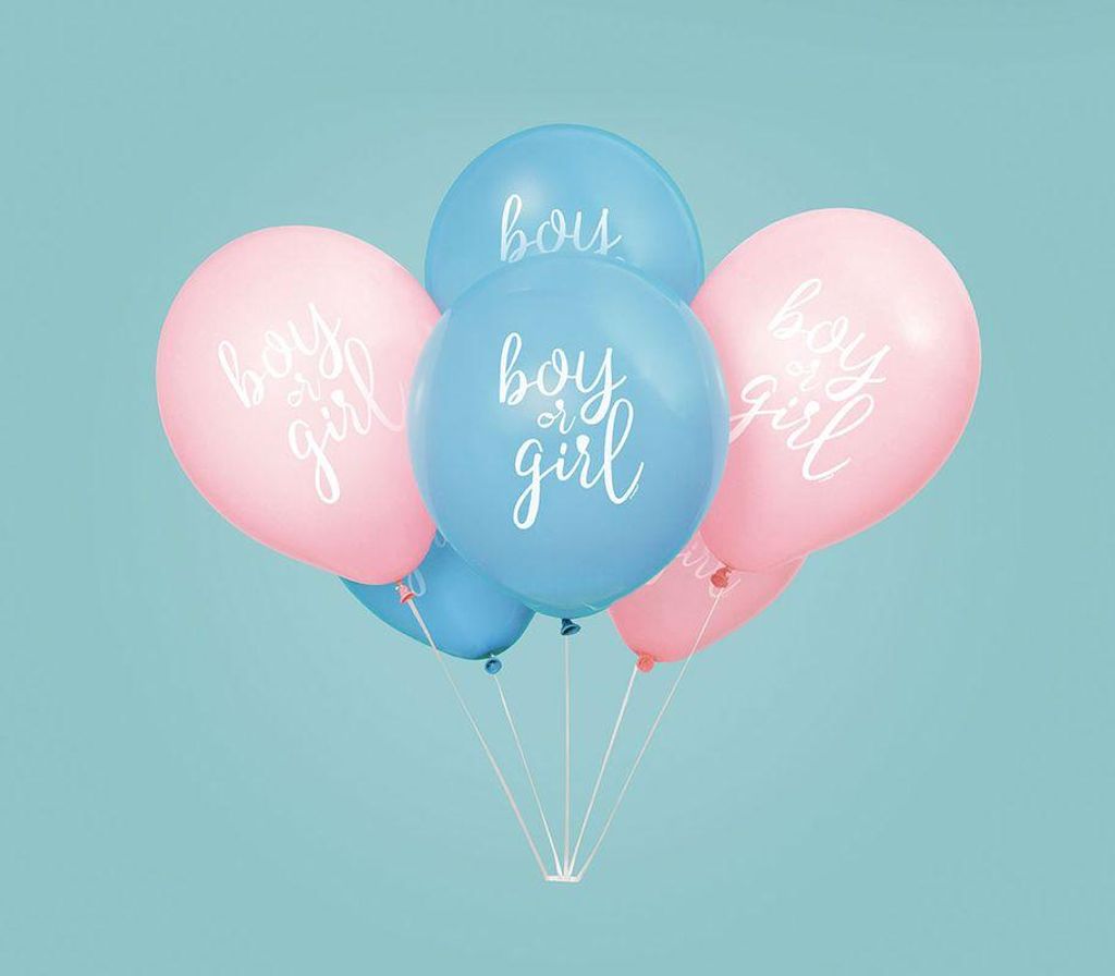 6 Boy or Girl Latexballons 30cm Produktbild 
