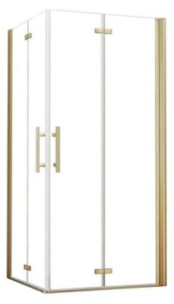 AICA Eckeinstieg 90x80x195cm 6mm ESG NANO Gold Falttür Produktbild 