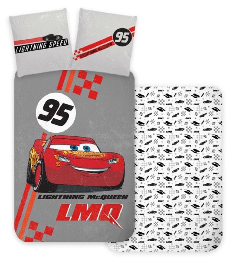 Disney Cars LMQ Kinderbettwäsche 100×135 cm, 40×60 cm Produktbild 