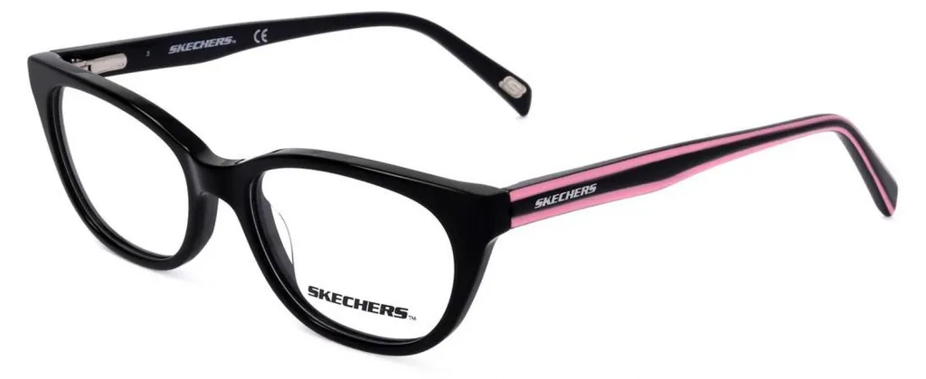 Lunettes Scolaires Skechers SE1664 Noir Brillant 46-15 Confortables Ados
