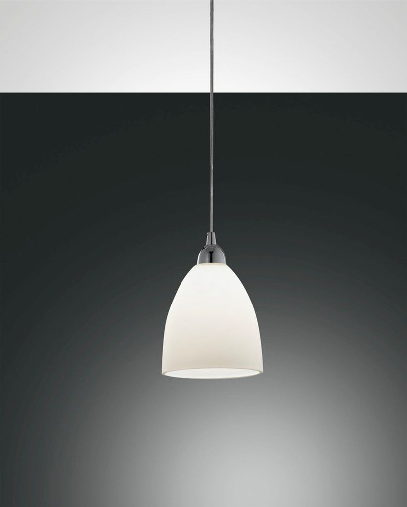 Fabas Luce Pendelleuchte Provenza E27 Ø200mm Weiß, Italy
