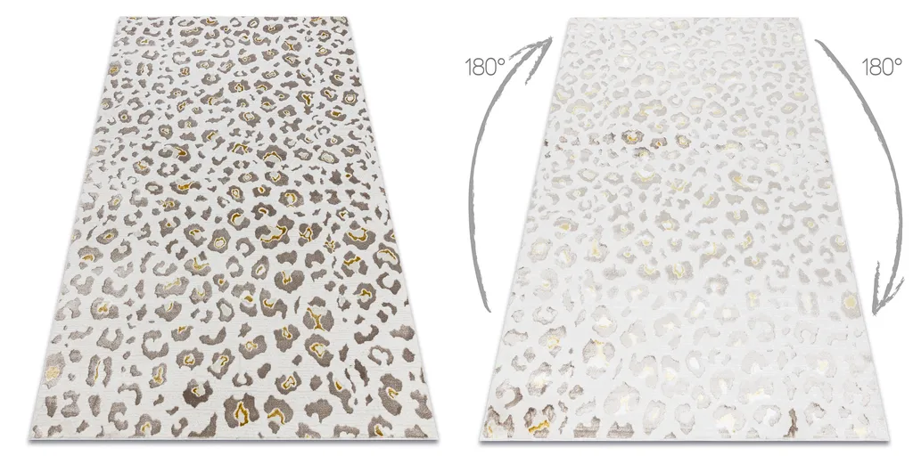 Tapis léopard moderne 160x220 structuré - Salon chic sans tache