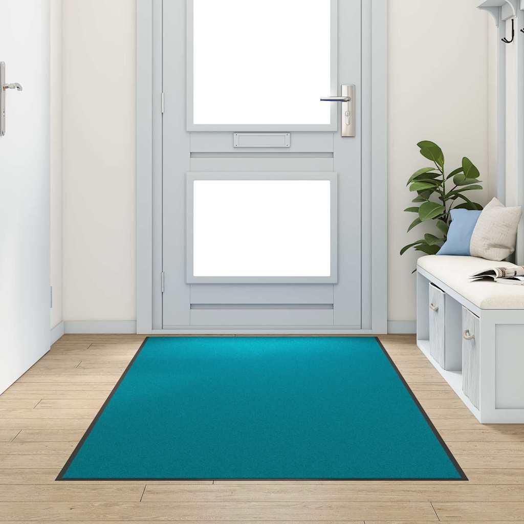 Fußmatte Cyan und Schwarz 120 x 300 cm 100% Polyamid