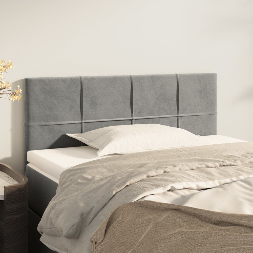 Maison Exclusive - Kopfteil Hellgrau 80x5x78/88 cm Samt