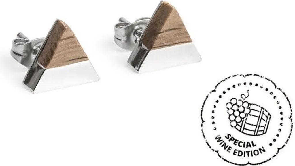 Orecchini A Forma Di Gatto In Legno Di Noce E Argento 925 – NaturBox - 2