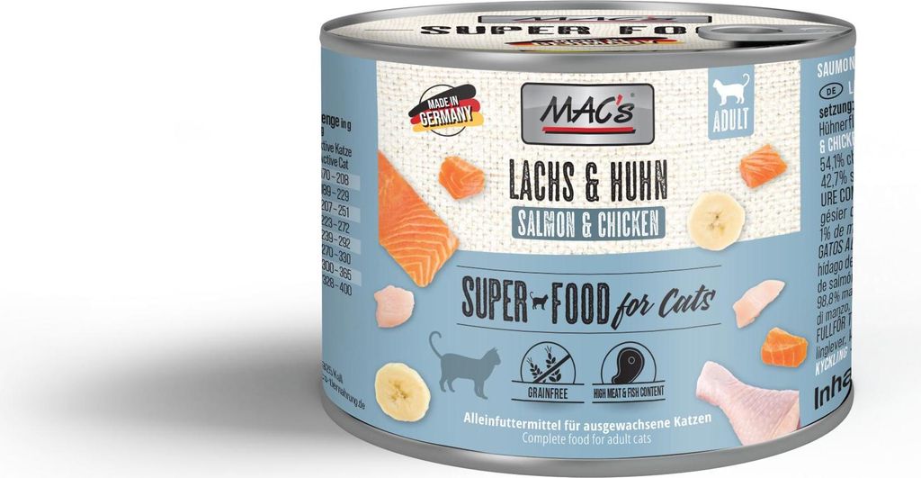 MAC´s 6x200g Lachs & Huhn Nassfutter für Katzen Produktbild 