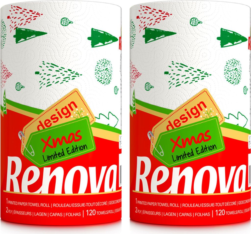 2 Rollen Renova Maxi Rolle Christmas - Weihnachten - X-mas Produktbild