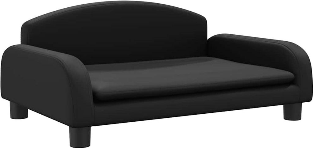 vidaXL Hundebett Schwarz 70x45x30 cm Kunstleder