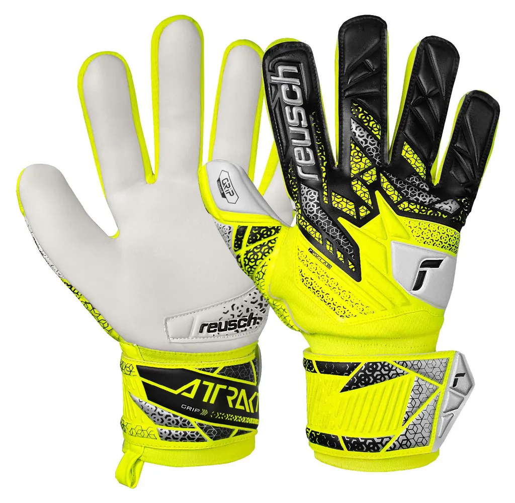 Gants de gardien Reusch Attrakt Grip Junior Jaune Taille 7 pour Enfant