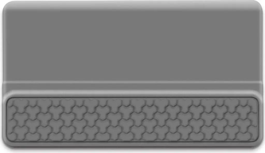Repose-poignet ergonomique pour clavier silicone - Support gris de bureau