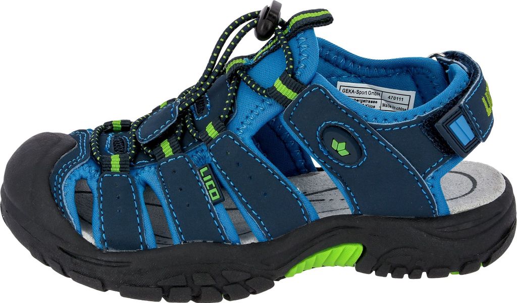 Lico Nimbo coole Jungen Synthetik Sandalen blau, Fersenriemen mit Klettverschluss
