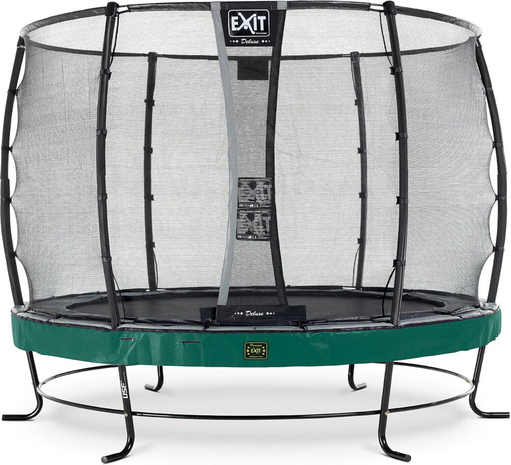 EXIT Elegant Premium Trampolin ø305cm, mit Sicherheitsnetz, Rund, Grün