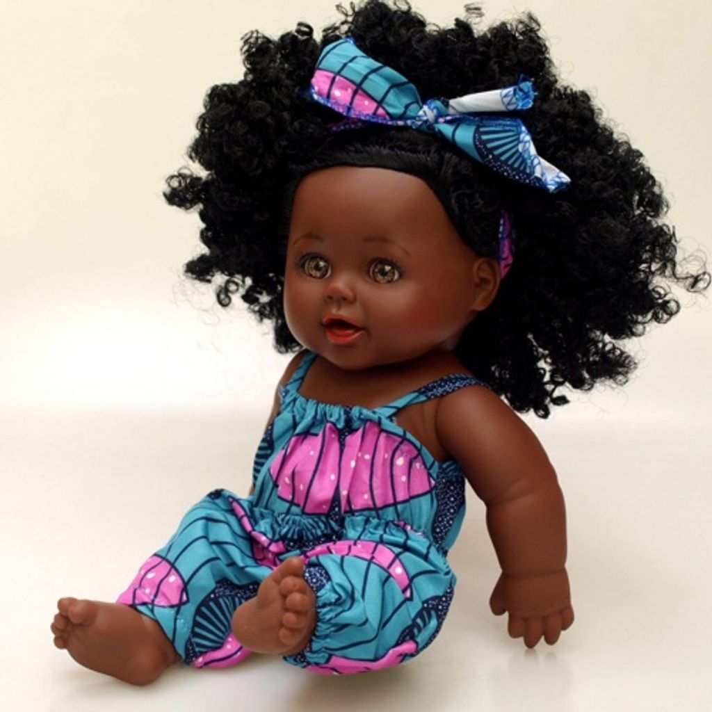 30cm lebensechte Vinylbaby Mädchen Puppe mit dem lockigen Haar u 