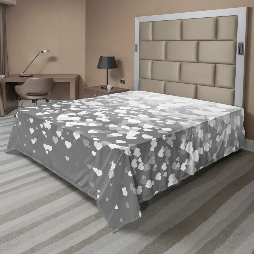 Drap plat imprimé mariage et passion 260x228 cm en tissu doux et soyeux