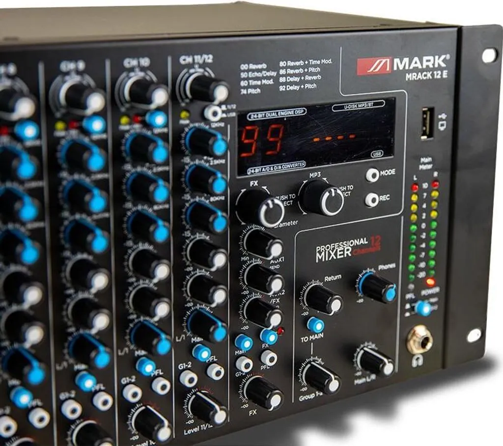 Table de Mixage Mark MRACK 12E Rackable 12 Canaux pour Sonorisation - 4