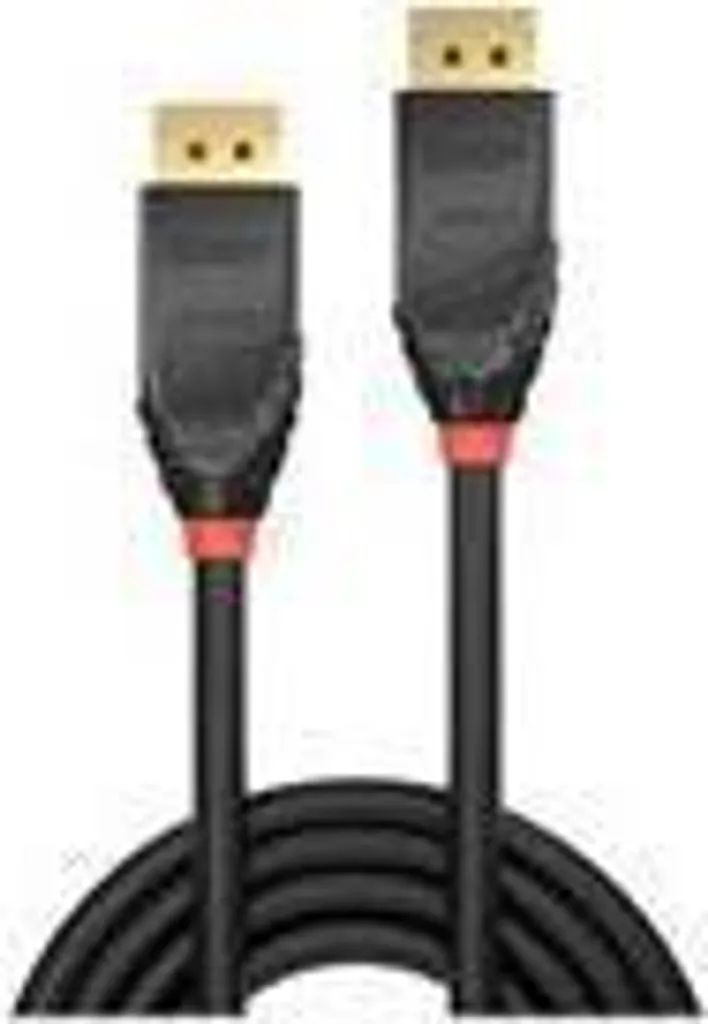Câble DisplayPort Lindy Black Line 2m - Cordon DP Mâle vers Mâle 4K60Hz