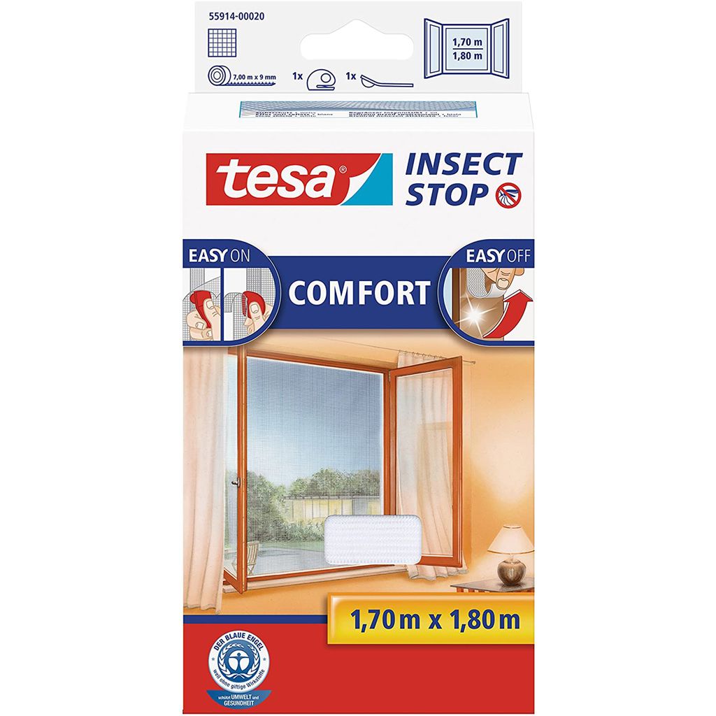 TESA Insect Stop Comfort, 1700 x 10 x 1800 mm, 141 g, Bílá, Obrázek produktu 