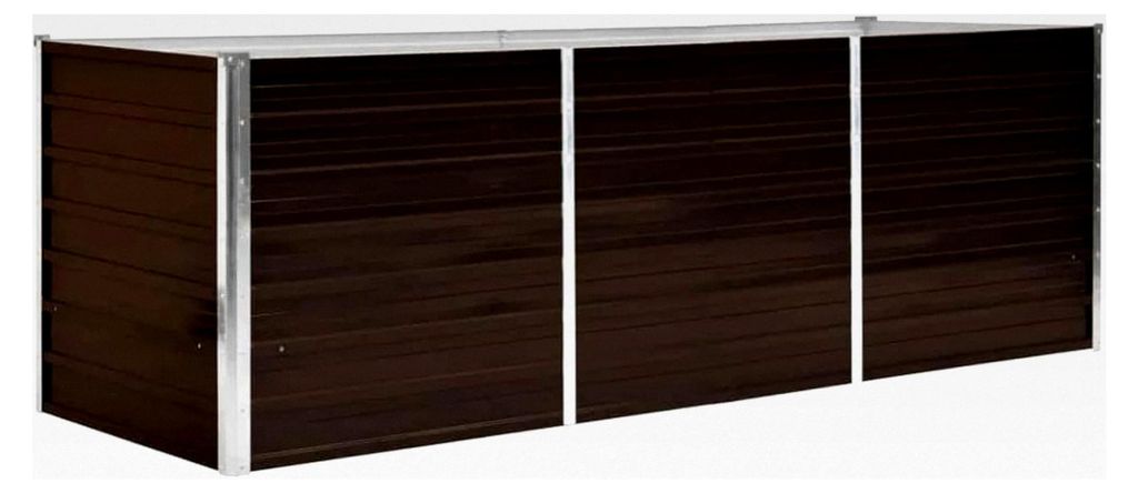 Metall Blumenkasten Hochbeet aus verzinktem Stahl für Garten, Balkon und Terrasse 240x80x77cm