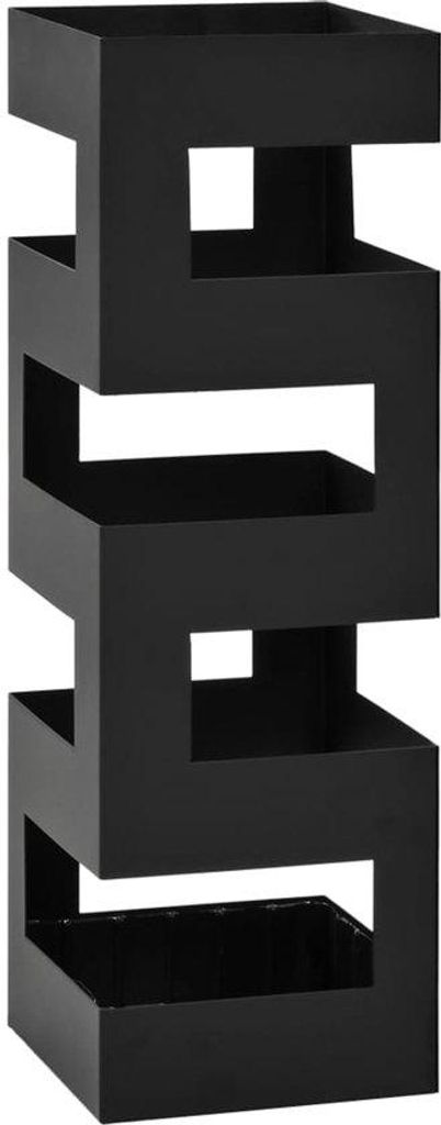 Stabila Staal Parapluhouder - Zwart - Gepoedercoat Staal - Inclusief Uitneembare Lekbak - 15.5x15.5x48.5 cm - Hal- und Bürohalter
