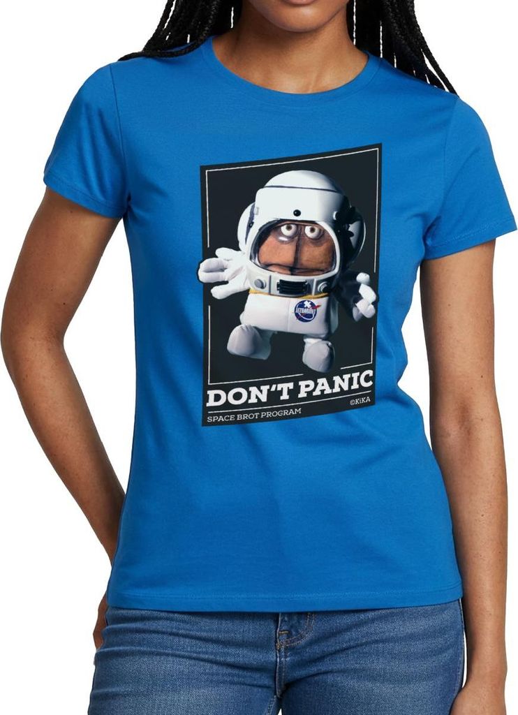 Spreadshirt Bernd Das Brot Don't Panic Frauen T-Shirt, XL, Royalblau