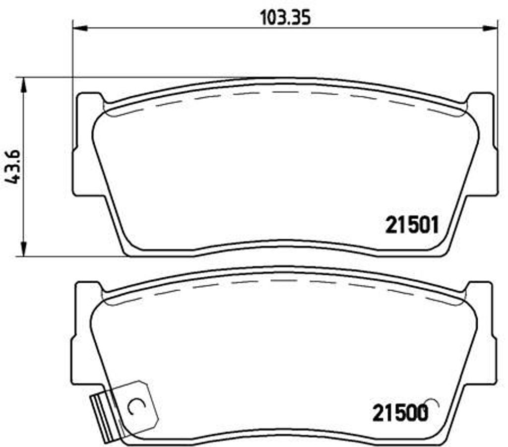 Brembo Bremsbelagsatz, Scheibenbremse Vorderachse P 79 006