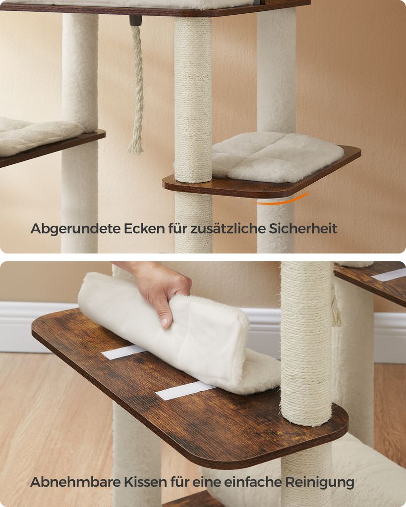 Feandrea Kratzbaum groß, 197cm, Katzenbaum XXL, modern, Produktbild 6