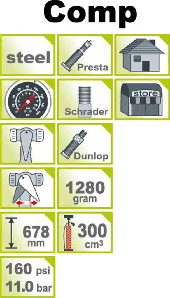 Pompa Bici ICetoolz Acciaio 11 Bar: Ideale per Tutta la Famiglia
