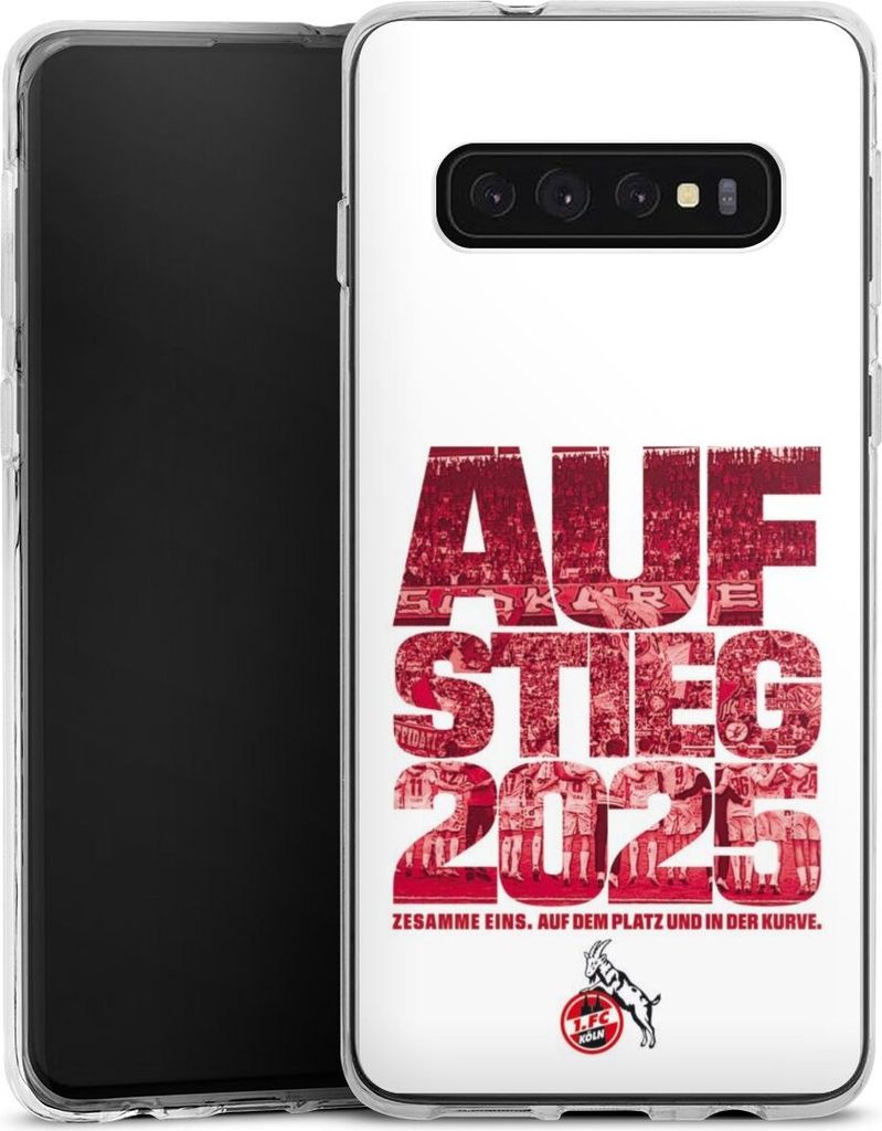 DeinDesign Handyhülle für Samsung Galaxy S10 Plus Silikon Hülle Case Smartphone Schutzhülle 1. FC Köln Aufstieg Offizielles Lizenzprodukt