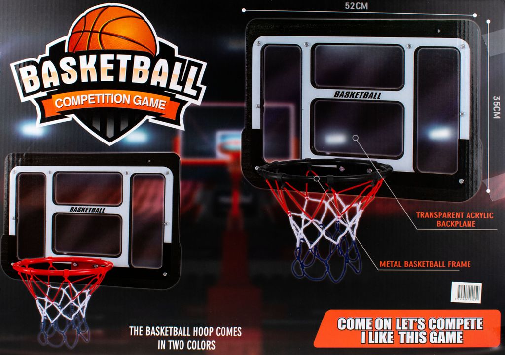 Mini-Basketball Set | Basketball Korb | Kinder Basketball Spiel | mit Basketball | 52 x 35 cm