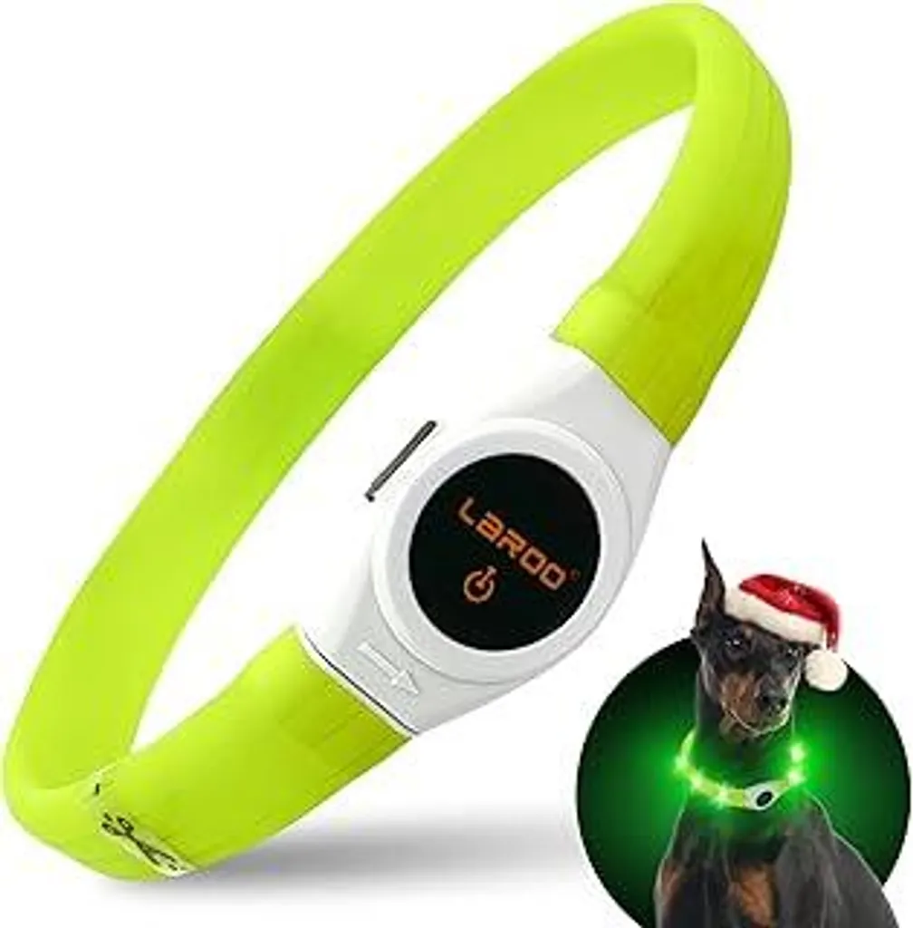 LaRoo Collare Luminoso per Cani | Protezione Notte Ricaricabile USB