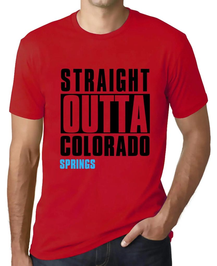Herren Grafik T-Shirt Direkt aus den Colorado Springs – Straight Outta Colorado Springs – Öko-Verantwortlich Vintage Jahrgang Kurzarm Lustige ...