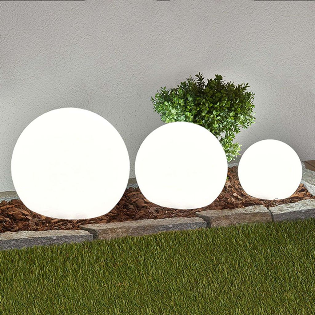 Lindby - Modern 3er Set Außenleuchten mit Erdungsstift Produktbild 