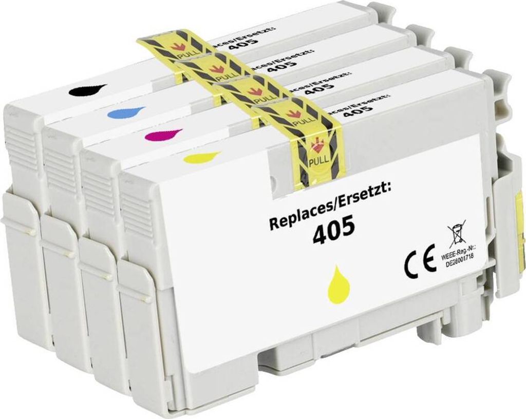 Renkforce Druckerpatrone ersetzt Epson 405, T05G6, T05G1, T05G2, T05G3, T05G4 Kompatibel Kombi-Pack Schwarz, Cyan, Mage