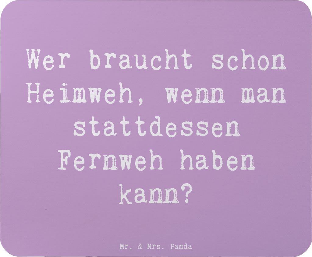 Mr. & Mrs. Panda Mousepad Spruch Heimweh oder Fernweh - Produktbild 