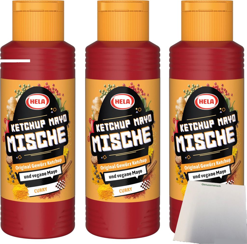 Hela Ketchup Mayo Mische Curry 3er Pack (3x300ml Flasche) + Produktbild 