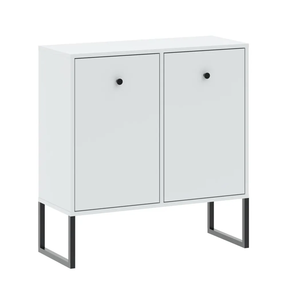 Commode SANGER finition cachemire 2 portes - Mobilier gain de place chic