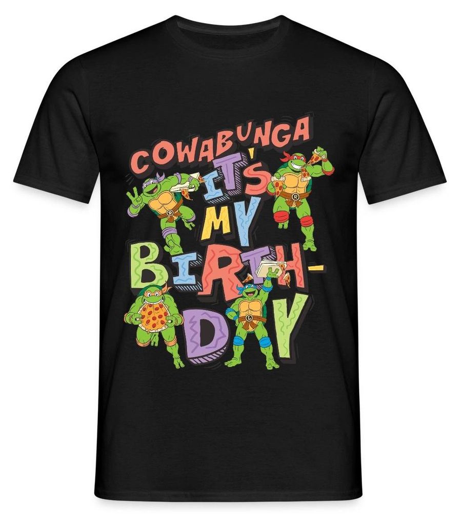 Spreadshirt Teenage Mutant Ninja Turtles It's My Birthday Männer T-Shirt, 4XL, Schwarz