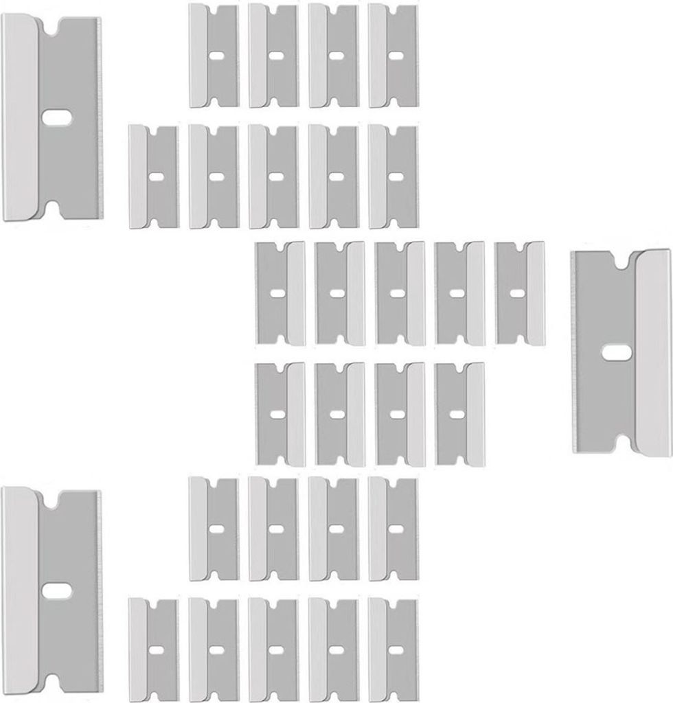 30 PCS Glaskeramikfeldschaber Klingen, 40 mm Glaskeramikkochfeld Kratzer, Glaskeramikfeldschaber Ersatzklingen, Wird zum Entfernen von Mobiltelefon...