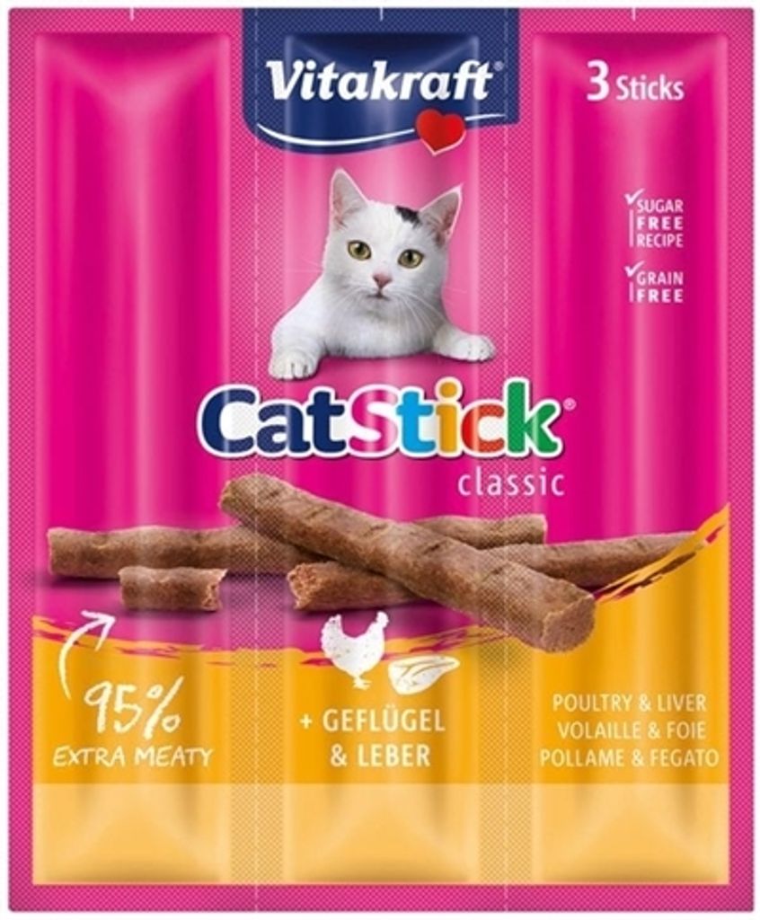 Vitakraft Cat Snack Cat-Stick mini hydina a pečeň - 3 x 6g Obrázok produktu 