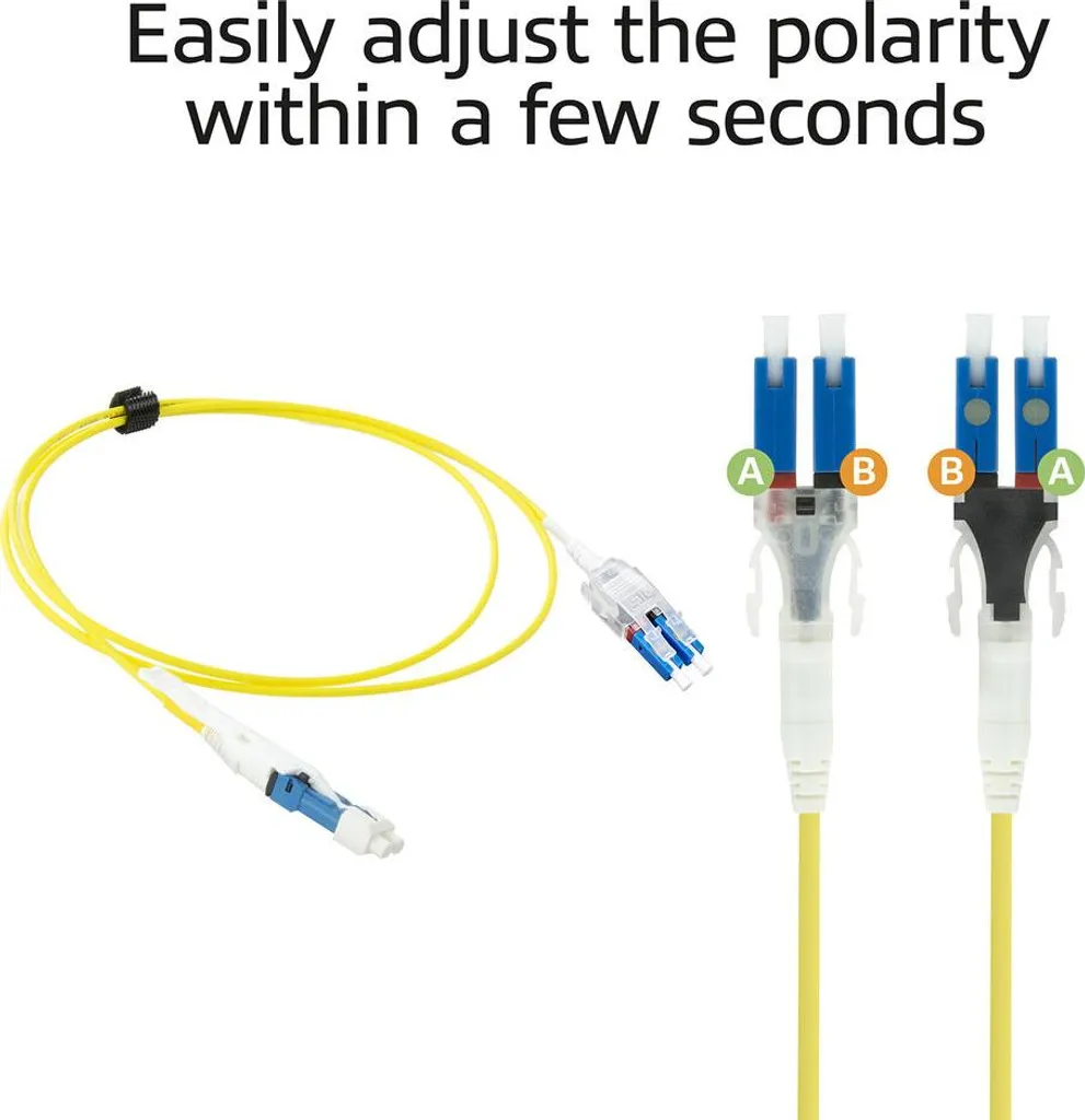 ACT Cavo Fibra OS2 7m Uniboot Duplex CS-LC: Massima Densità 400G/800G - 4